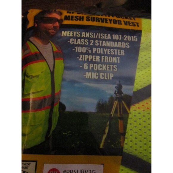 Forester Hi-Vis Class 2 Mesh Safety Vest Multi Pocket Surveyor Vest Mic Clip 2XL - Picture 6 of 6